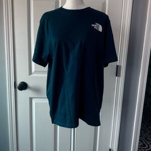 The North Face Blue and White Short Sleeve Tee for Casual Comfort